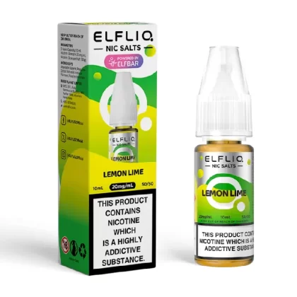 Lemon Lime Elfliq Nic Salt E-Liquid by Elf Bar - Nicotine Strength#5mg>10mg>20mg