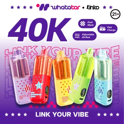 whatabar linko 40K Puff Disposable Device - 40,000 Puffs - Tobacco