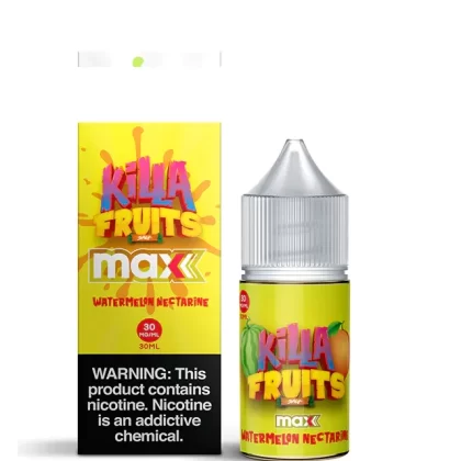 Sale $10.20 – Watermelon Nectarine by Killa Fruits Salt Max TFN Salts 30mL