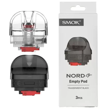SMOK Nord GT Replacement Pods - Transparent, TRANSPARENT BLACK