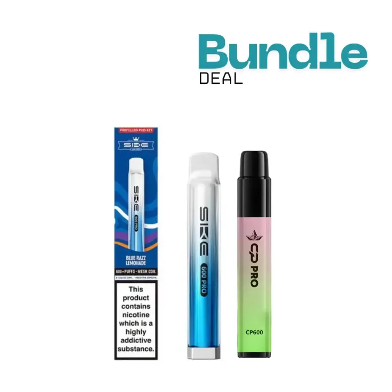 SKE Bar 600 Prefilled Pod Kit + CP 600 Prefilled Pod Kit Bundle - Strawberry Kiwi / Banana Ice