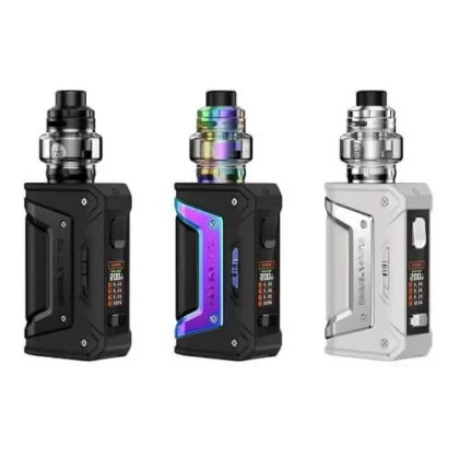 Geek Vape L200 Aegis Legend Classic with Z Max Tank 200W Starter Kit - Beige White Leather, Blue