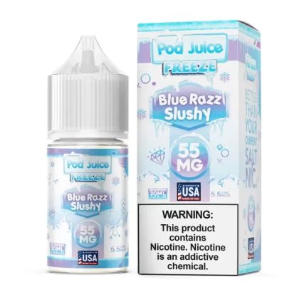 Pod Juice FREEZE - Blue Razz Slushy - 30ML E-Liquid - 55MG