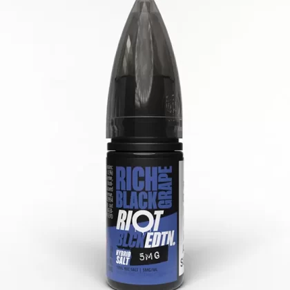 Rich Black Grape Hybrid Salt E-Liquid - Riot Black Edition - 20mg - PG 50%