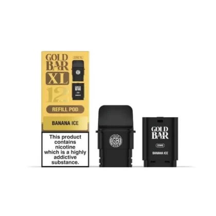 Gold Bar XL Prefilled Replacement Pod Banana Ice - Nicotine Strength#20mg