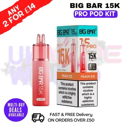 Peach Ice Big Bar 15K Prefilled Pod Kit – £7.89