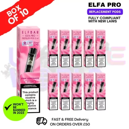 Pink Lemonade Elf Bar Elfa Pro Prefilled Pod Box Of 10