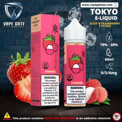 Tokyo Iced Strawberry Lychee E Liquid - 6 mg / 60 ml