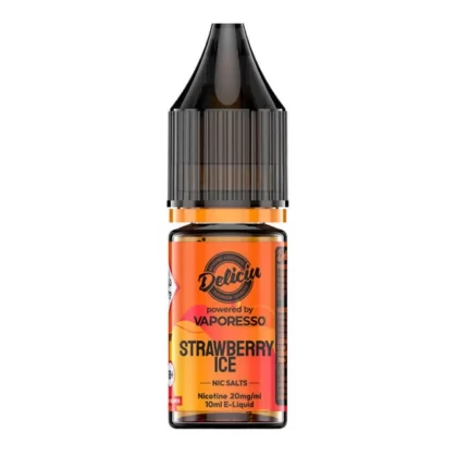 Strawberry Ice Nic Salt E-Liquid by Deliciu (10ml) - 10mg