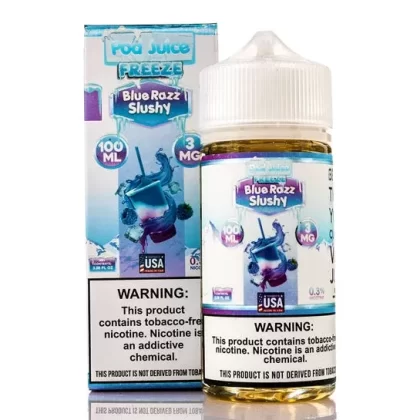 Blue Razz Slushy Freeze – Pod Juice E-Liquid (100 ml)