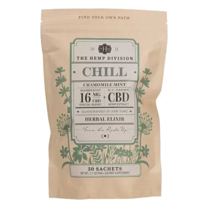 The Hemp Division Chill – Bag of 50 Sachets – 16 MG CBD - Vape Store