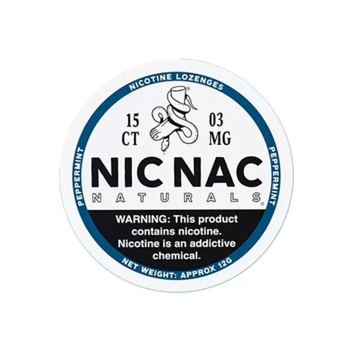 Nic Nac Peppermint Nicotine Lozenges - 15 per can - 3 mg - Image 3