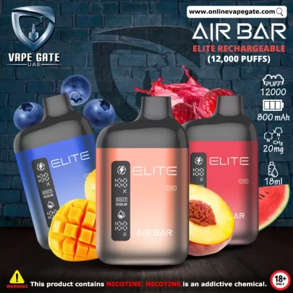 Air Bar - Elite Rechargeable Disposable Vape (12,000 Puffs) - 20 mg / Triple Berry