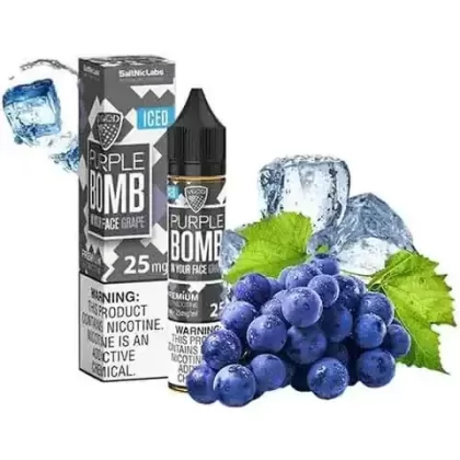 VGOD SALT ICED PURPLE BOMB ELIQUID - 20 MG SALT NIC, 25MG SALT NIC.; Vape Product, Vape Product