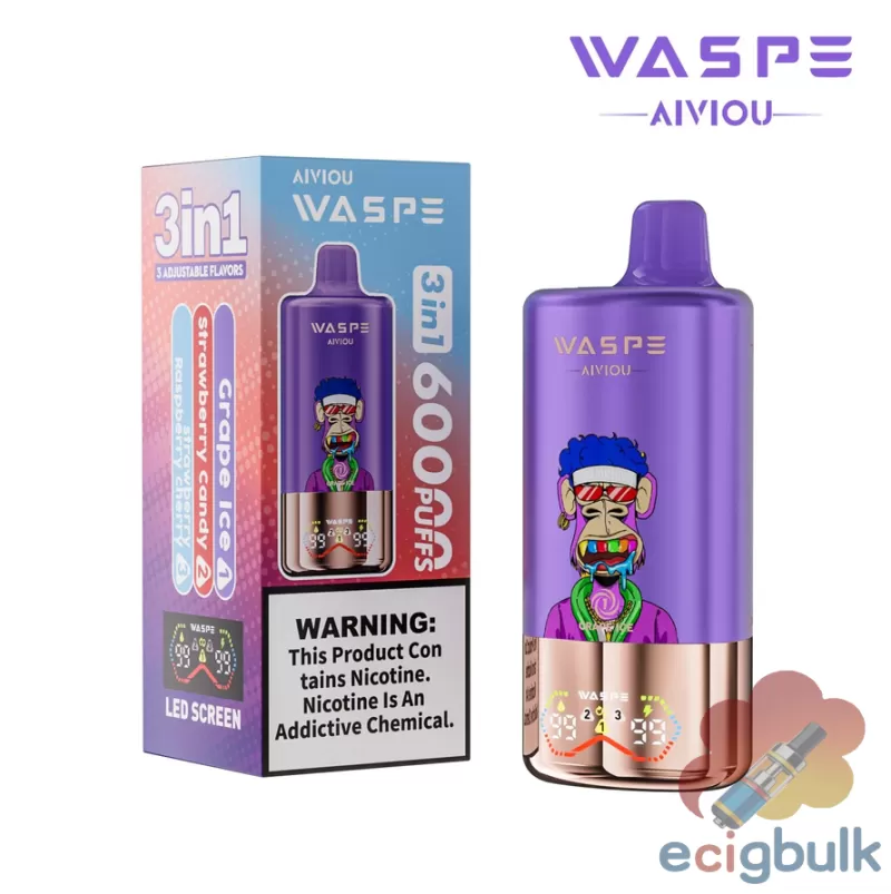 Waspe Aivi00 Puffs Disposable Vape with Triple Mesh Coil | Rechargeable - Image 2