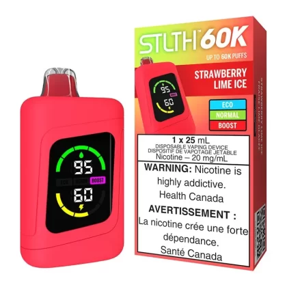 STLTH 60K Disposable Vape Device – Strawberry Lime Ice - 20mg/mL