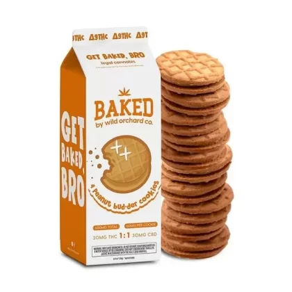 Wild Orchard Baked Delta-9 Peanut Bud-der Cookies - choose pack#1pk>4pk>10pk