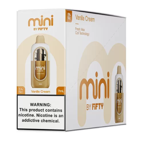 Vanilla Cream Disposable Vape by Fifty Bar Mini - Image 2