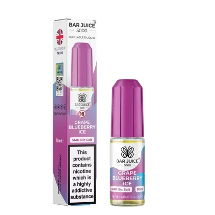 Grape Blueberry Ice Nic Salt E-Liquid by Bar Juice 5000 - Eliquidsupply