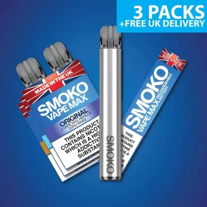 FREE VAPE MAX DEAL + 3 PACK OF VAPE MAX REFILLS – £17.99 (SAVE £14.97)