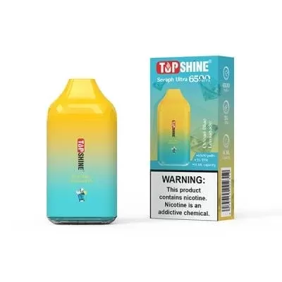 Top Shine Ocean Blue Lemonade Seraph Ultra TFN 6500 Disposable Vape