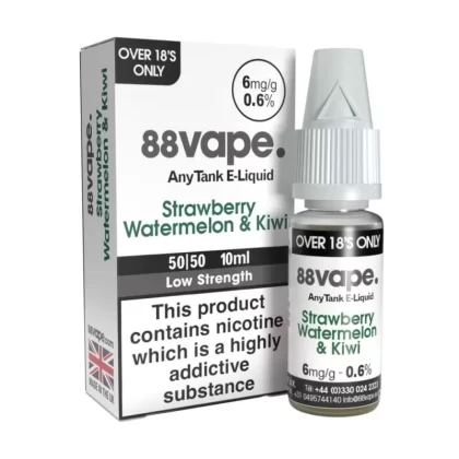 Strawberry Watermelon & Kiwi E-Liquid Anytank Series by 88vape (10ml) - 3mg