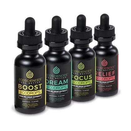 EcoDrops CBD Oil 500mg or 1500mg - choose strength#500mg (10mL)>1500mg (30mL)~choose flavor#Dream>Relief
