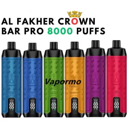 AL Fakher Crown Bar Pro 8000 Puffs Rechargeable Disposable Kit - Lush Ice
