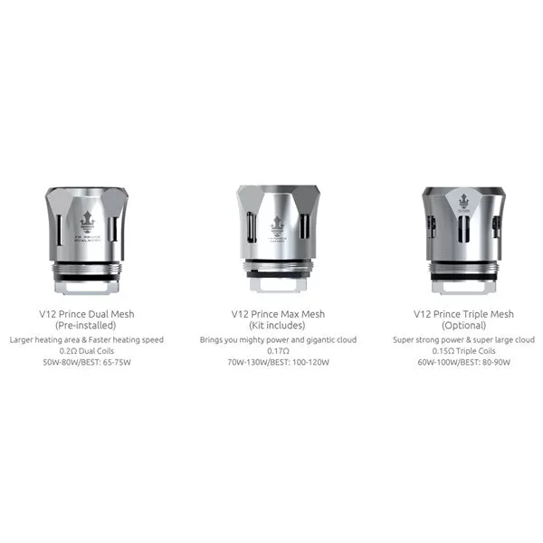 SMOK TFV12 V12 PRINCE Replacement Mesh Coils Tank (3PCS-PACK) - Double Mesh Coil 0.2ohm