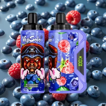 VapSolo VIKING 12000 Puffs Disposable Vape Blueberry Raspberry 22ml LED Type-C - Bangvapeaustralia