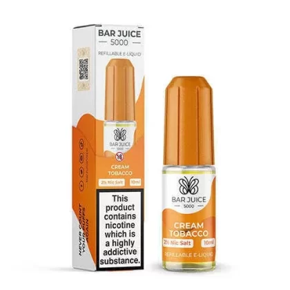 Bar Juice 5000 Cream Tobacco Nic Salt E-Liquid 10mg & 20mg – Luxurious Blend for the Discerning Vaper | 10ml