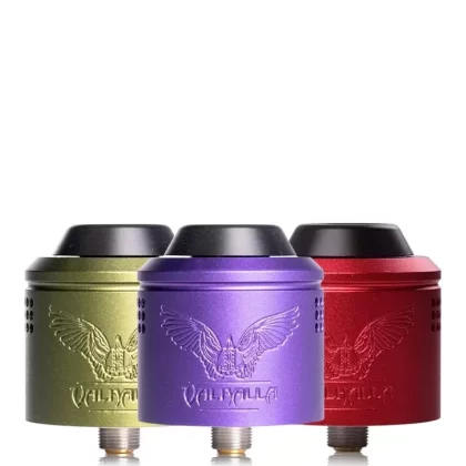 Valhalla V2 Mini RDA By Vaperz Cloud - Colour#Satin Purple>Brushed Steel>Matte Black>Ultem>Gloss Black>Electric Blue>OD Green>Polished Steel>Gunmetal>Satin Red (2D8F09)