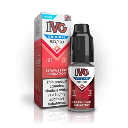 IVG Original 50/50 10ml E-Liquid - Nicotine strength#3mg>6mg>12mg~Flavour#Strawberry Sensation>Riberry Lemonade>Forest Berries Ice>Blue Raspberry>Summer Blaze>Sour Green Apple>Strawberry Wat (2AF67A)