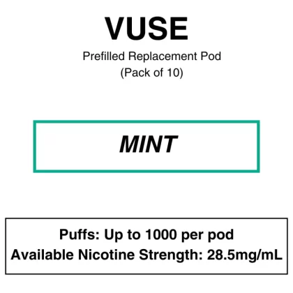 Vuse – Mint – 10pcs/pack – 28.5mg/mL Nicotine