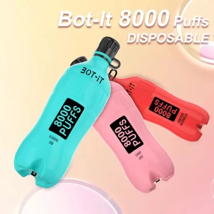 BOT-IT 8000 Pocket Size Edition Rechargeable Disposable Device – 8000 Puffs - Blue Razz Ice