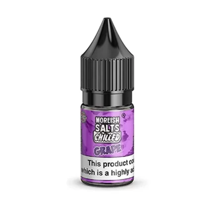 GRAPE CHILLED NICOTINE SALT E-LIQUID BY MOREISH SALTS - Nicotine Strength#10ml Bottle - 10mg Nicotine>10ml Bottle - 20mg Nicotine