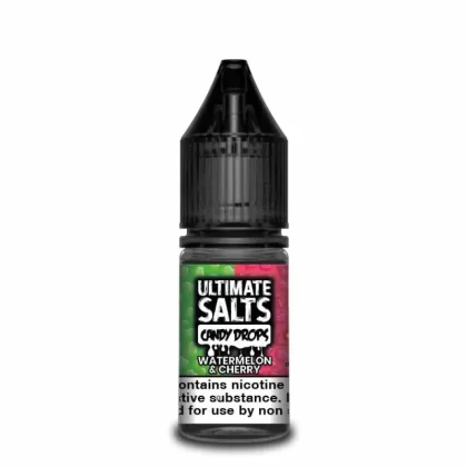 Ultimate Salts – Candy Drops: Watermelon & Cherry – 10ml - B. 10mg, D. 20mg; 10ml - TPD Compliant