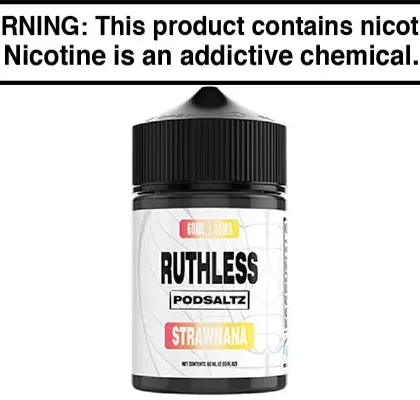 STRAWNANA BY RUTHLESS ESSENTIALS SALT 60ML - Vapejuice