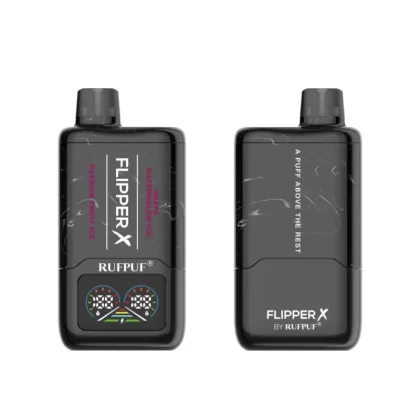 Rufpuf Flipper X Disposable – Passion Fruit Ice + Grape Watermelon Ice 40/50mg (20000Puffs) - Vapebar Pk