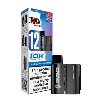 Blue Sour Raspberry IVG Pro 12 Refill Pack - 10mg