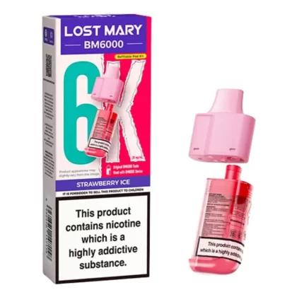 Strawberry Ice BM6000 Prefilled Pods by Lost Mary (2ml + 10ml) - 20mg