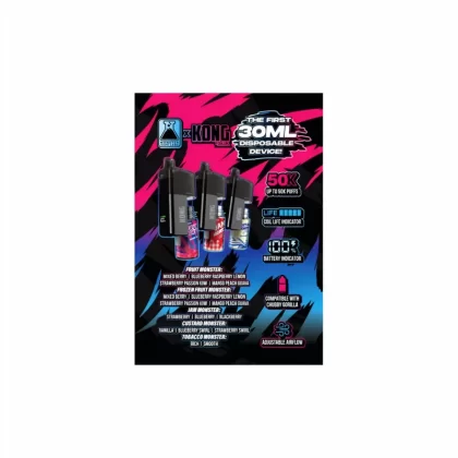 Kong by Zilla x Monster Vape Labs 50K – 30ml Disposable Vape - Bangvapeaustralia