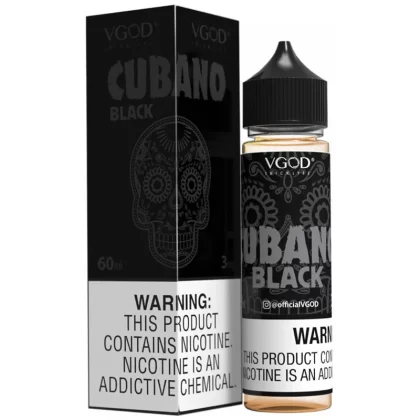 VGod Cubano Black E-liquid Flavor – 60ml (0mg, 3mg, 6mg, 12mg, 18mg) Nicotine - Vapebazaar Pk