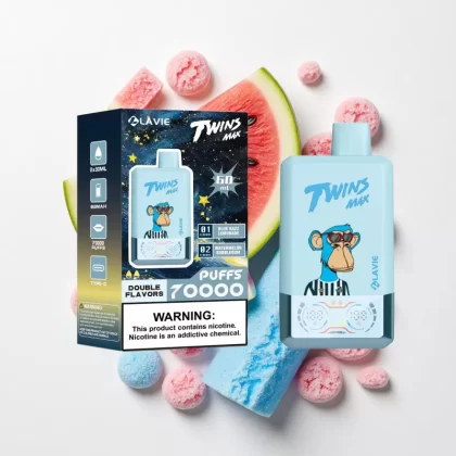 Lavie Twins Max 70k 70000 Puffs Disposable Vape - Blue Razz Lemonade & Watermelon Bubblegum, Blueberry Ice & Black Dragon Ice; Inquiry