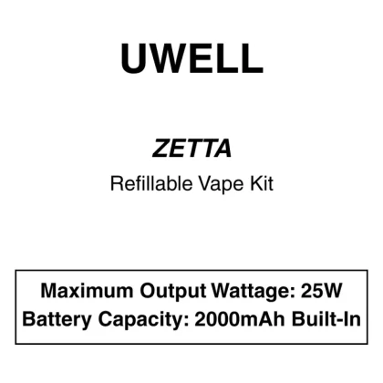 Uwell – Zetta – Pod Starter Kit - Azure Blue, Champagne Gold