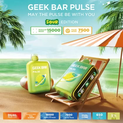 Geek Bar Pulse 15K Sour Edition Disposable Device – 15000 Puffs - Sour