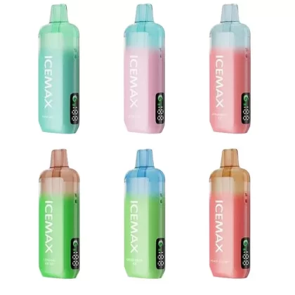 Icemax 12K Disposable Vape 10ml 3% - Flavor#Jasmine Milk Tea>Pocari Sweet>Coconut Water>Kiwi Blast>Miami Mint>Longjing Ice Tea>Green Grape Ice>Fresh Lemon>Lemon Pineapple>Lychee Ice>Peach Oo (45C571)