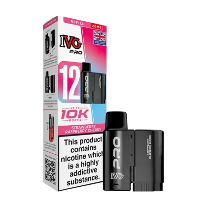 Strawberry Raspberry Cherry IVG Pro 12 Refill Pack - 0mg