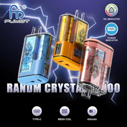 Fumot Crystal 1 pieza – 12000 caja de vapeo desechable 20ml kiwi maracuyá guayaba H0XPTX269 Fumot Flavors
