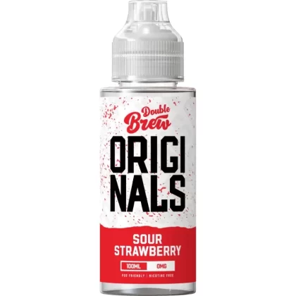 OHM BREW DOUBLE BREW ORIGINALS SOUR STRAWBERRY 100ML SHORTFILL E-LIQUID